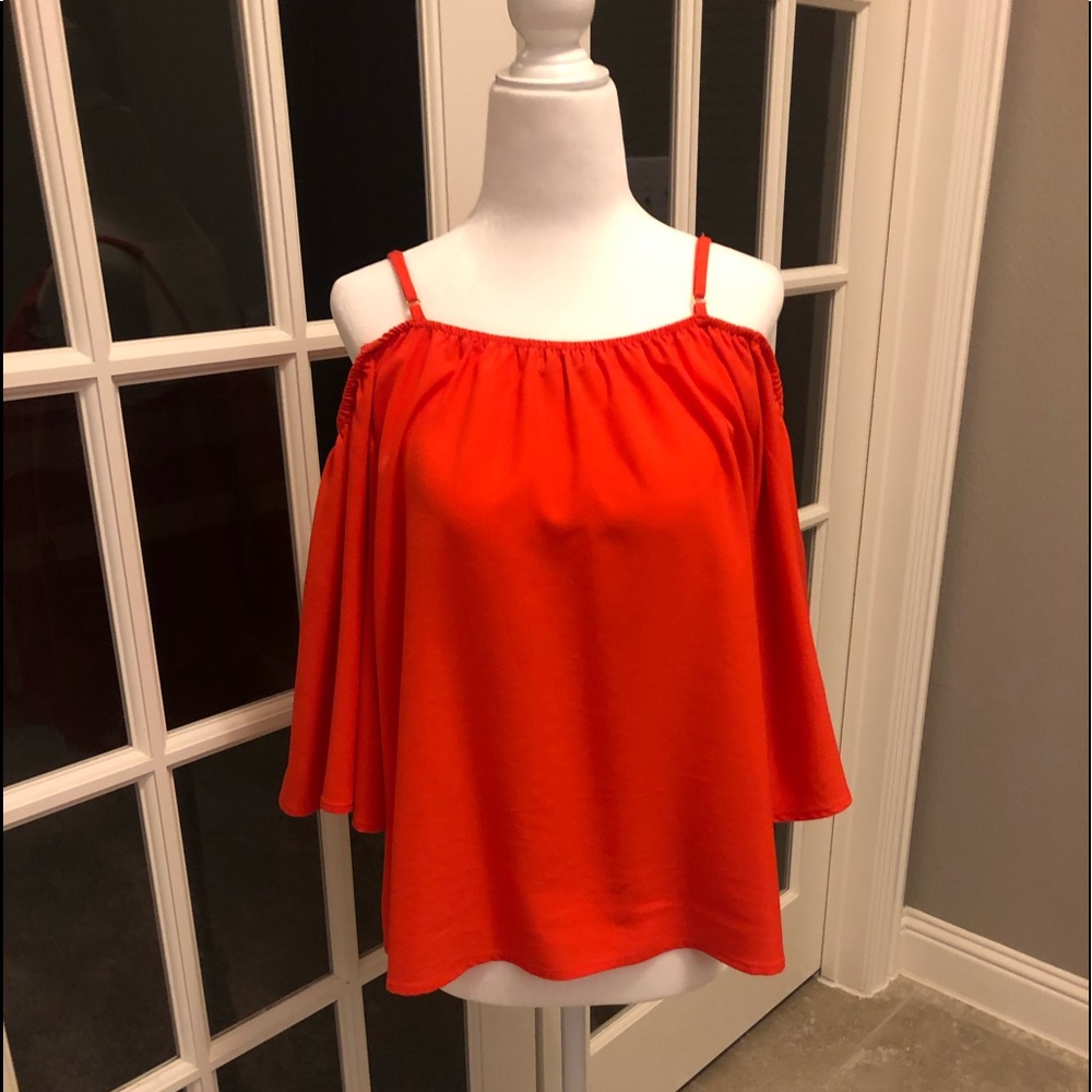 Women's Off-Shoulder Red Top